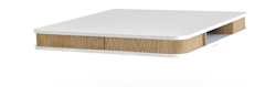 Soffbord Hugo 80×80 Vit/Ek, Ekben