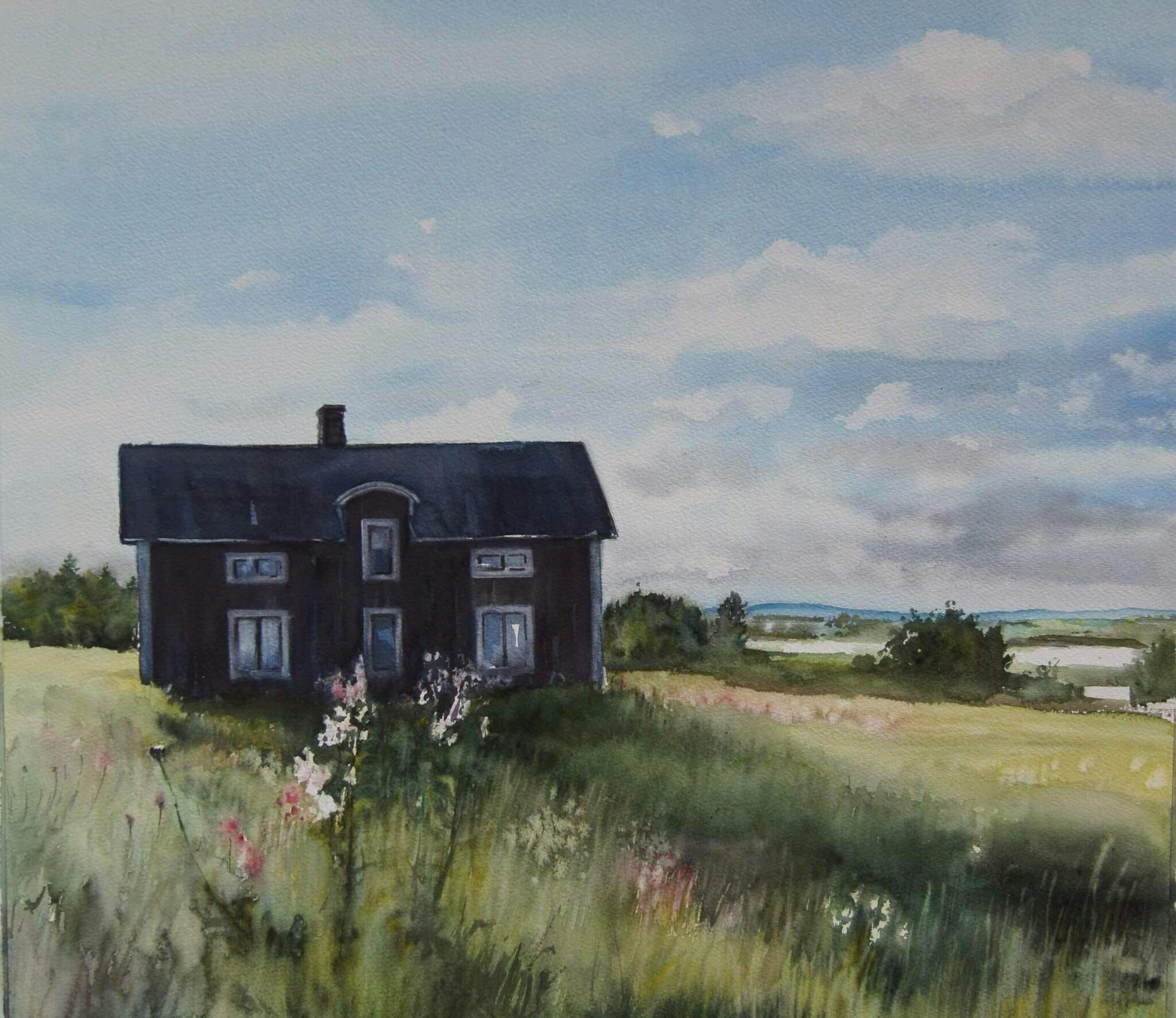 Akvarell, Sommar i Tornedalen, Risudden