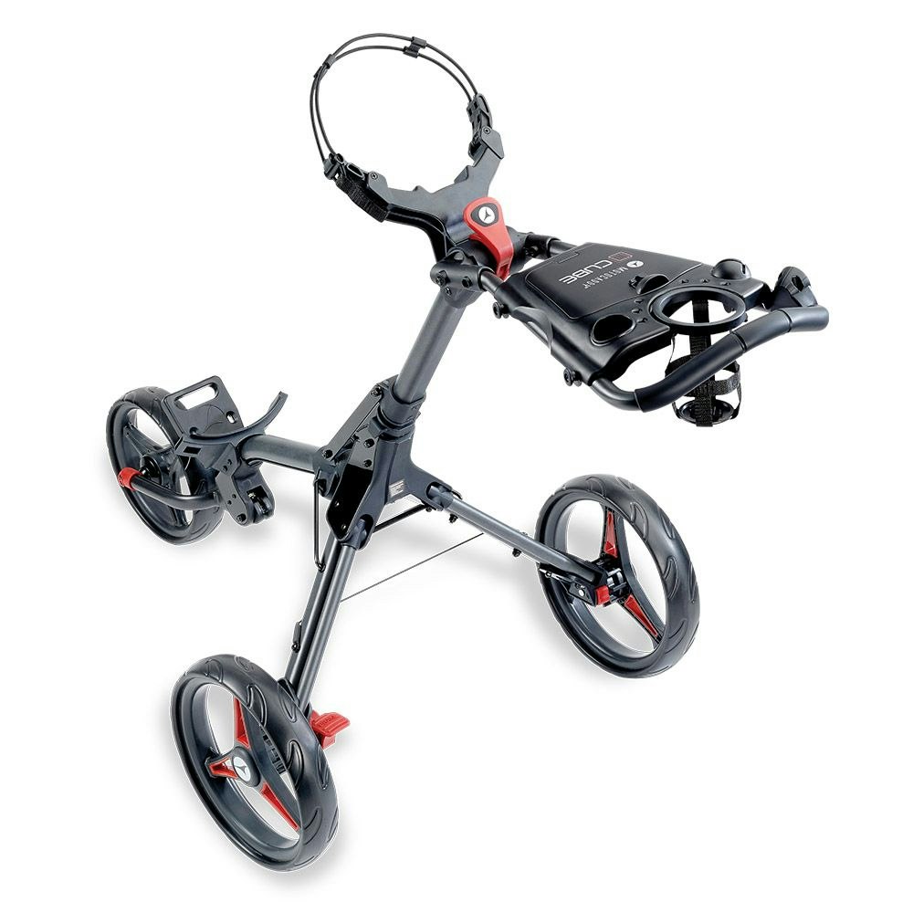 Motocaddy Cube Röd, manuell golfvagn