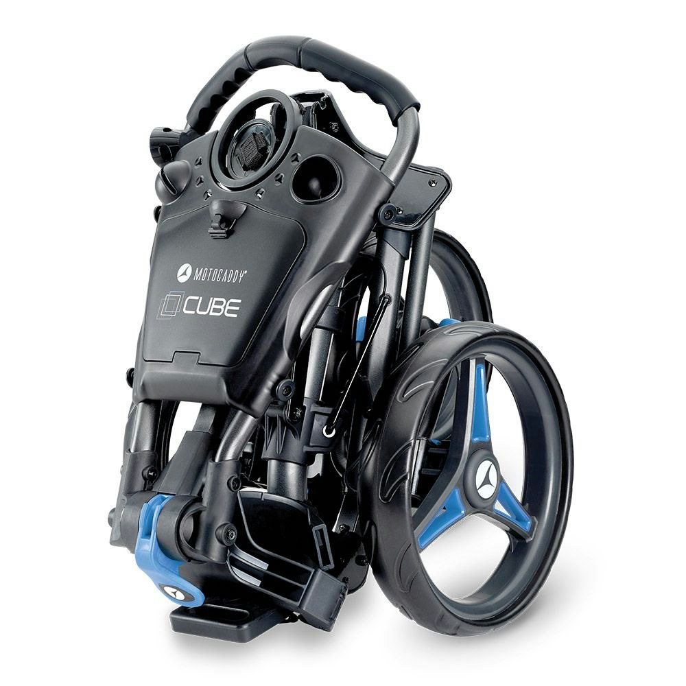 Motocaddy Cube Blå, manuell golfvagn