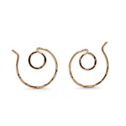18k Ear Jacket Circle - Earring Recycled Gold