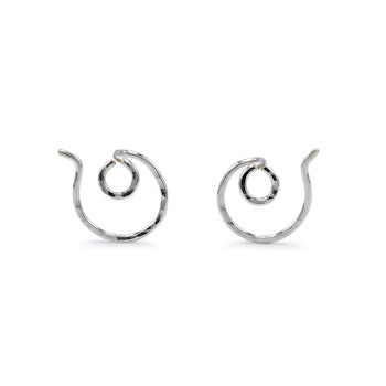 Ear Jacket Circle Small - Earrings Recycled Silver