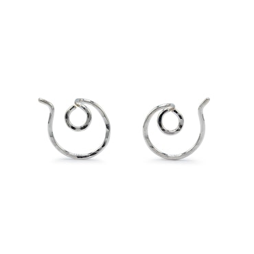 Ear Jacket Circle Small - Earrings Recycled Silver