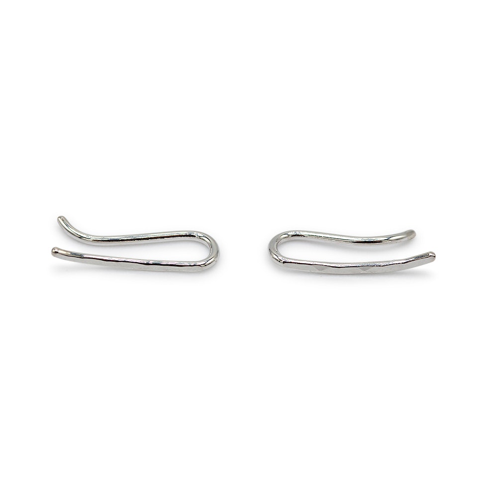 Ear Climber Short – Recycled Silver