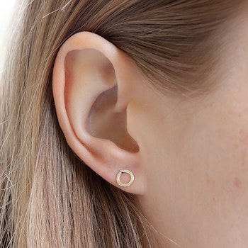 Stud Earring Circle - Recycled Silver