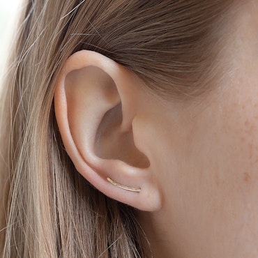 Ear Climber Short – Gerecycled Zilver