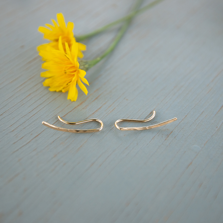 18K Ear Climber – Earring Recycled Gold