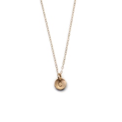 18K Necklace with Initial Letter Recycled Gold