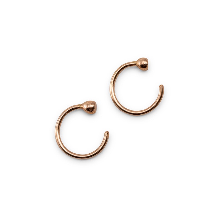 18K Gold Mini Huggies Earrings Recycled Gold