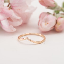 18K Chevron Ring Recycled Gold