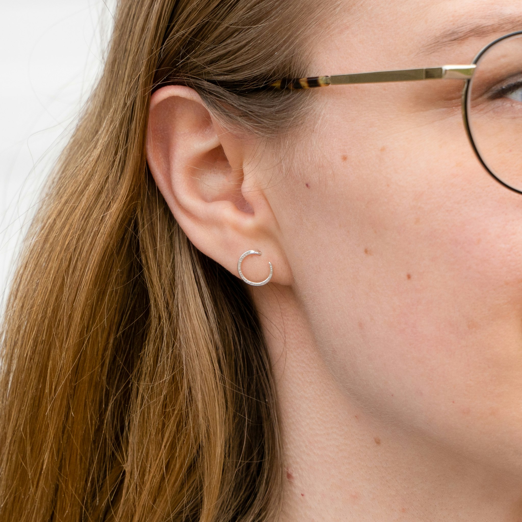 Handmade Earrings Recycled Silver Model