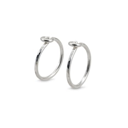 Mini Hoops Recycled Silver