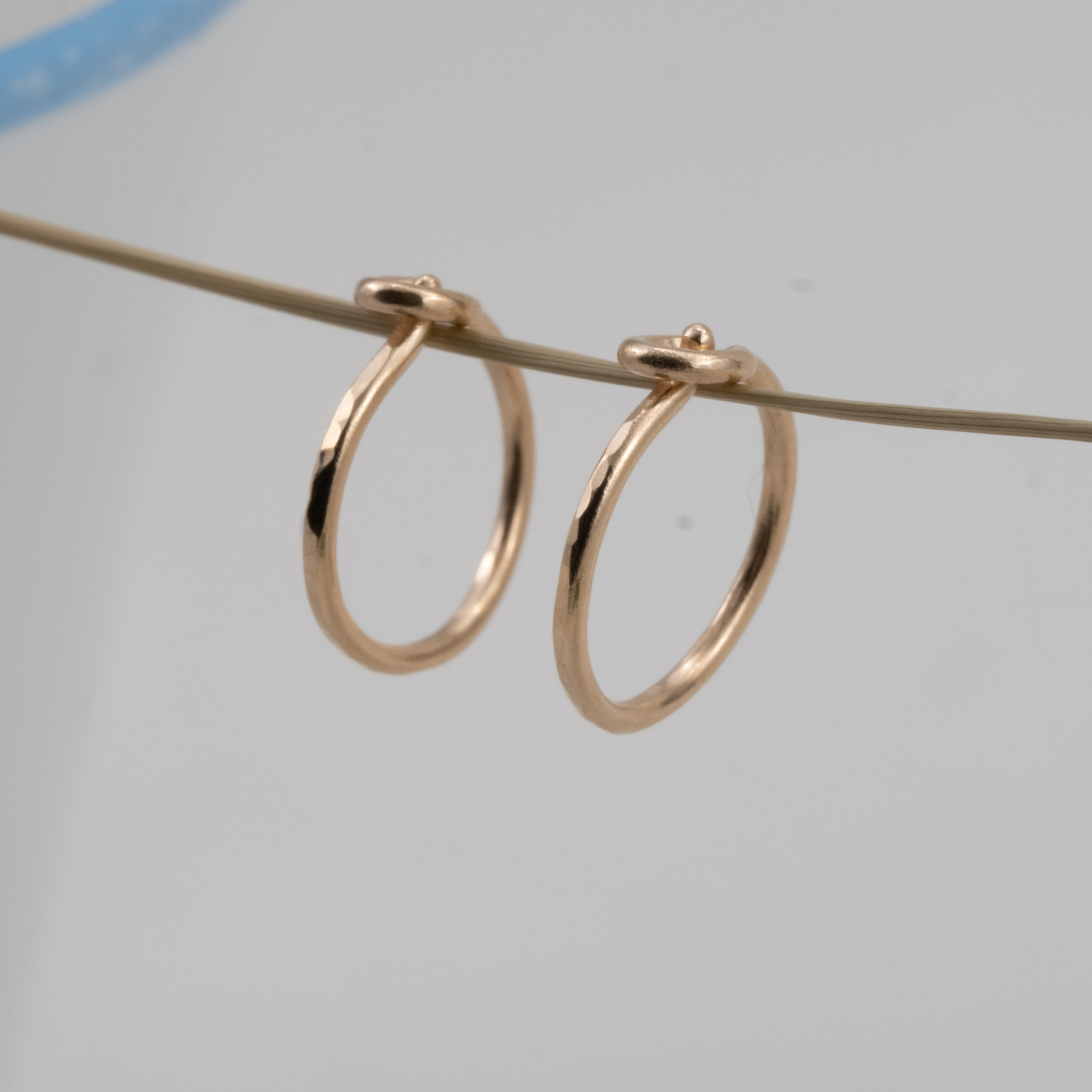 Handmade Hoops Earrings Recycled Gold