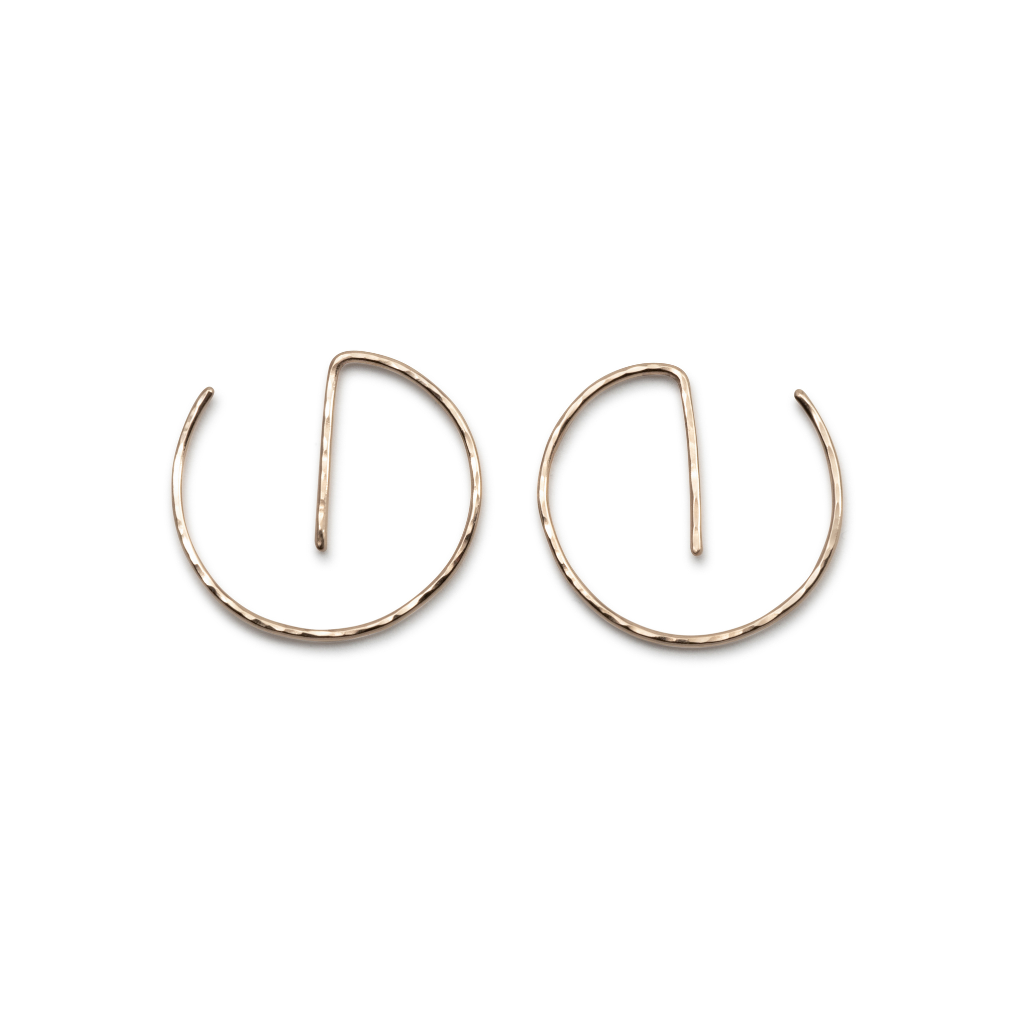 Handmade Hoops Earrings Recycled Gold