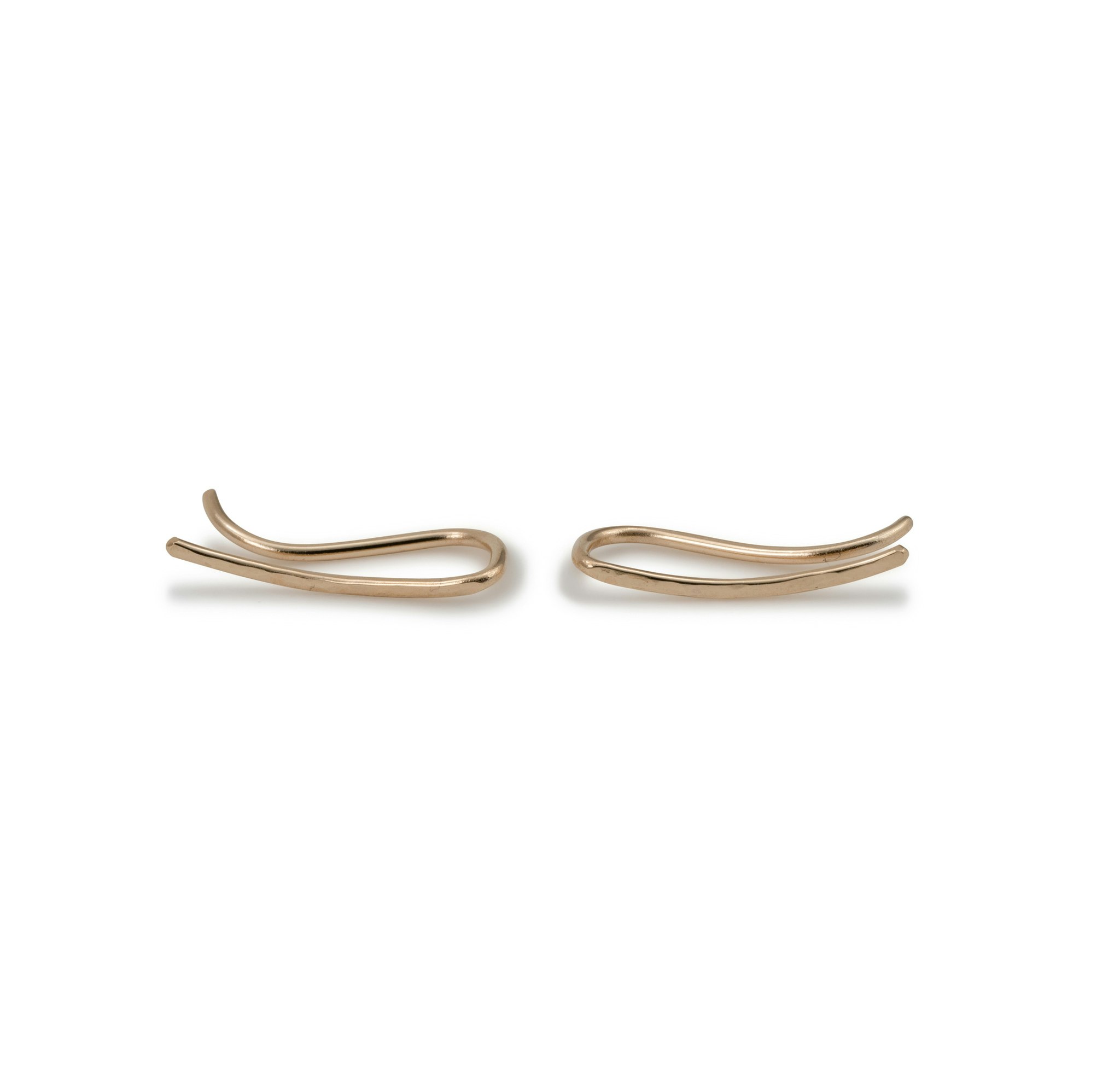 18k Ear Climber kort - oorbellen in gerycled goud