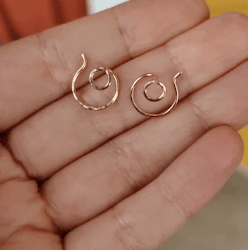 18k Ear Jacket Circle Small - Earring in Recycled Gold