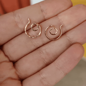 18k Ear Jacket Circle Small - Earring in Recycled Gold