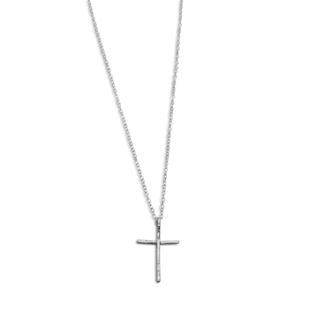 Cross Necklace Recycled Silver