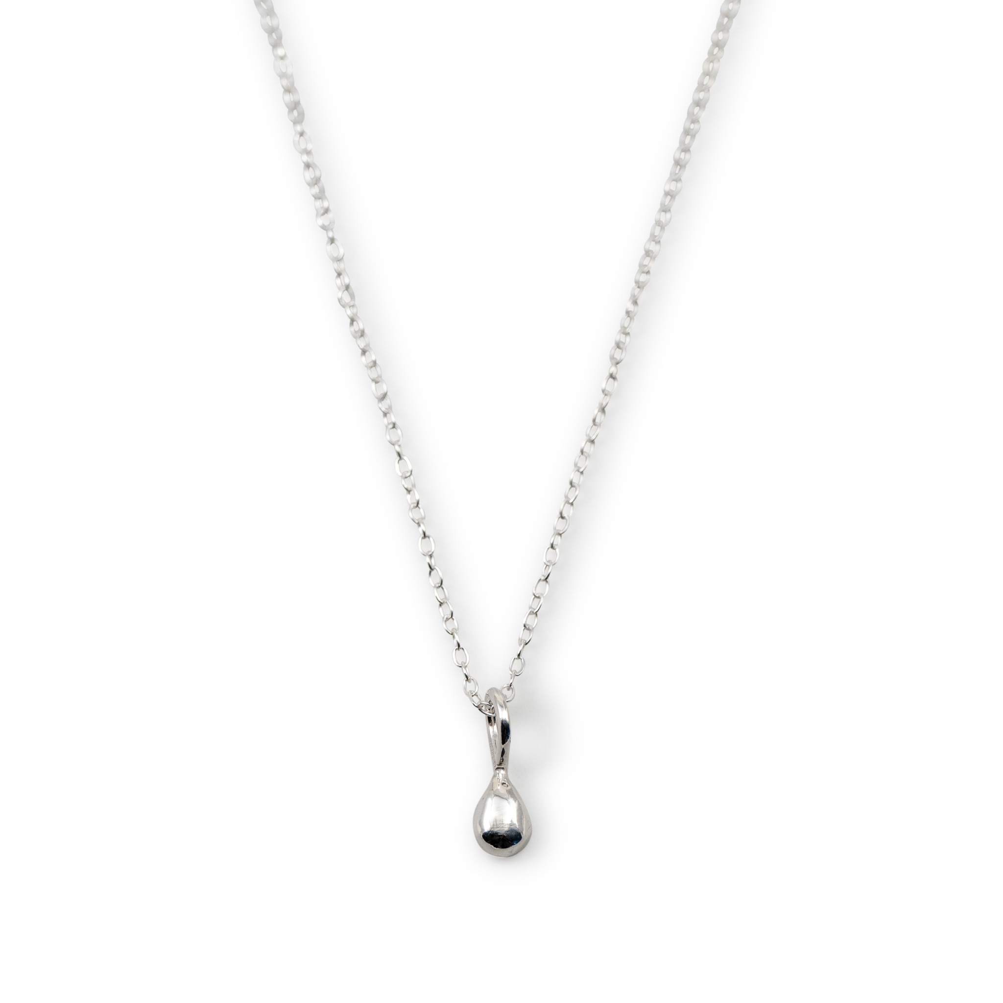 Droplet Necklace - Recycled Sterling Silver