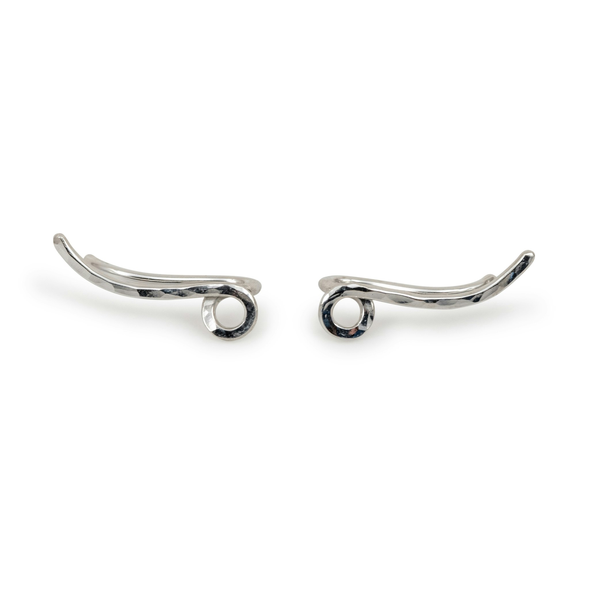 Ear Climber Wave – Earrings Recycled Sterling Silver