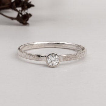 Greta - Diamond Ring Recycled Silver