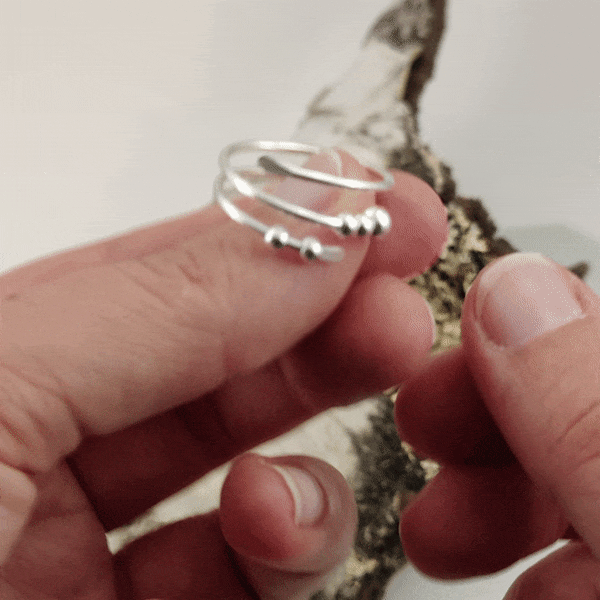 Second Hand - Fidget Ring Wrap Recycled Silver Anxiety