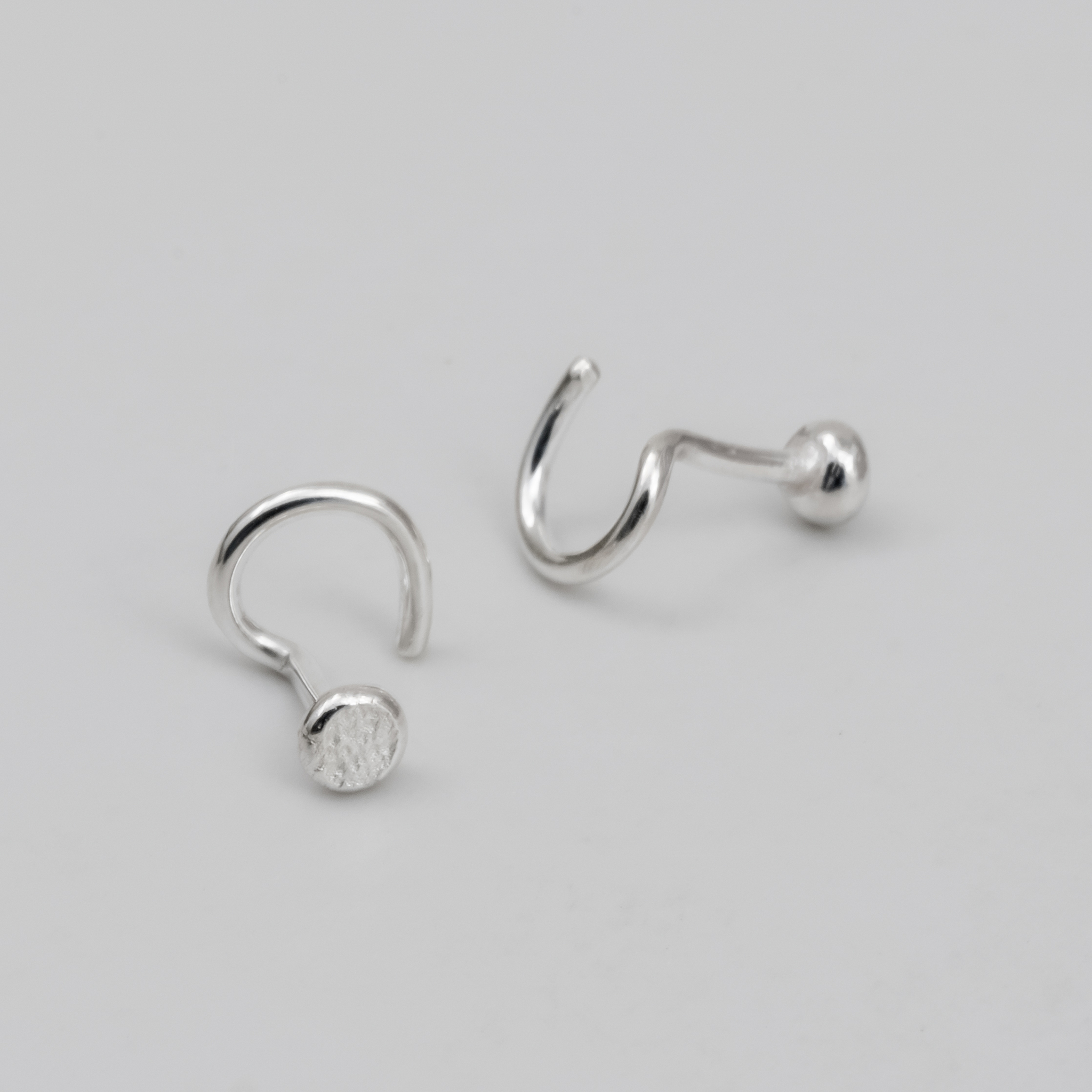Second Hand - Asphalt Comfort Earrings in Recycled Silver