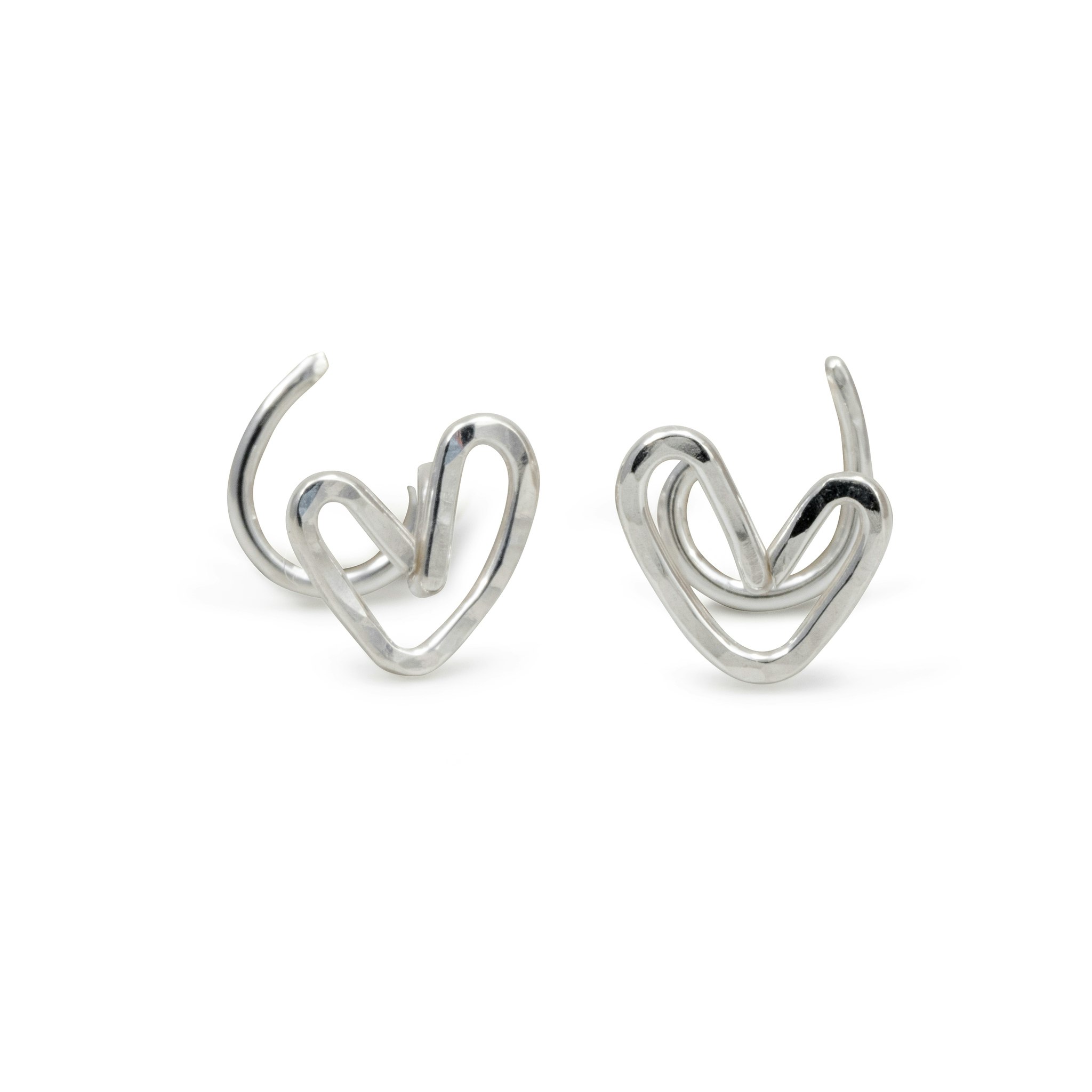 Heart Comfort Earring Recycled Sterling Silver