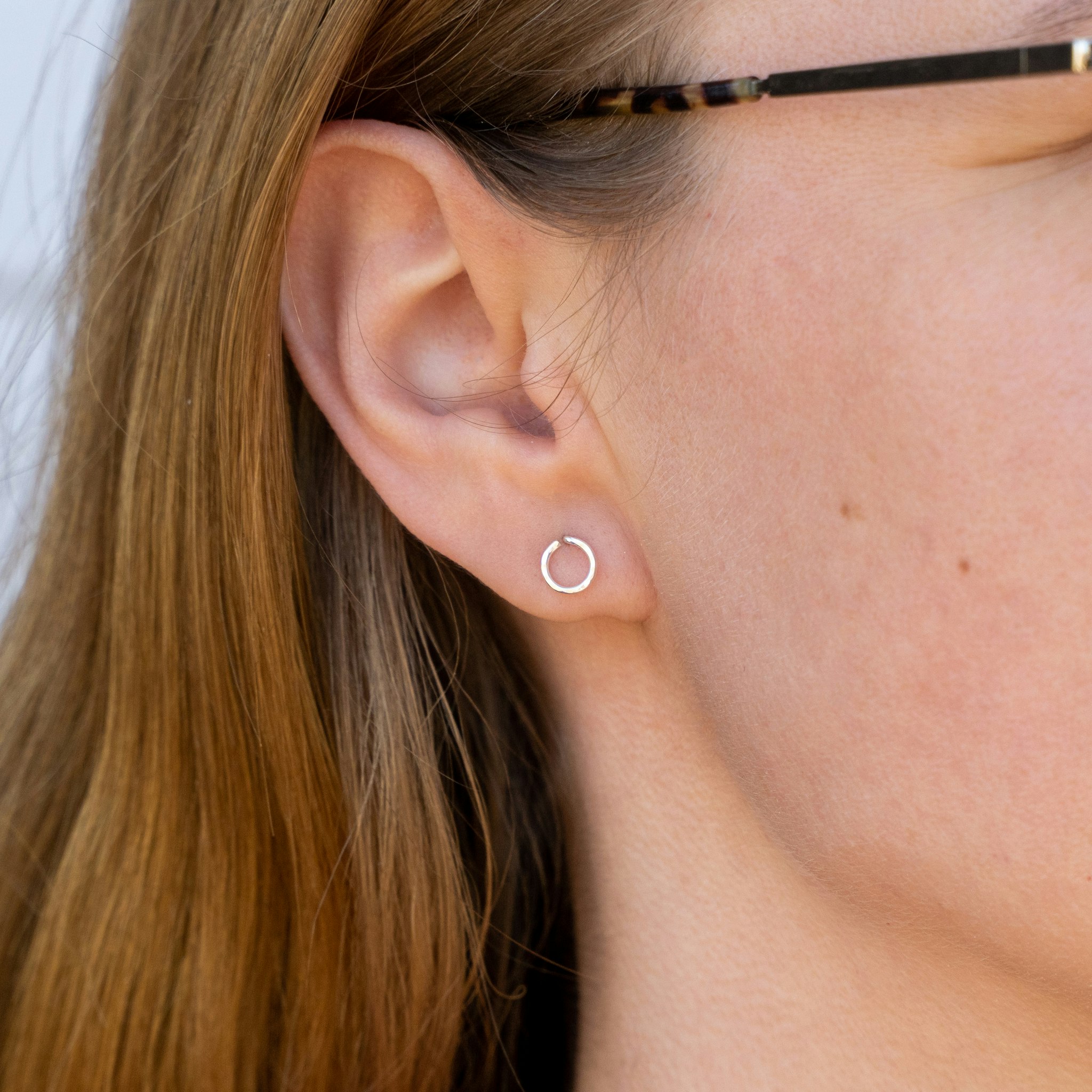 Circle Comfort Earring Recycled Sterling Silver