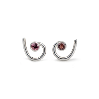 Tourmaline Comfort Pink Earring Recycled Sterling Silver