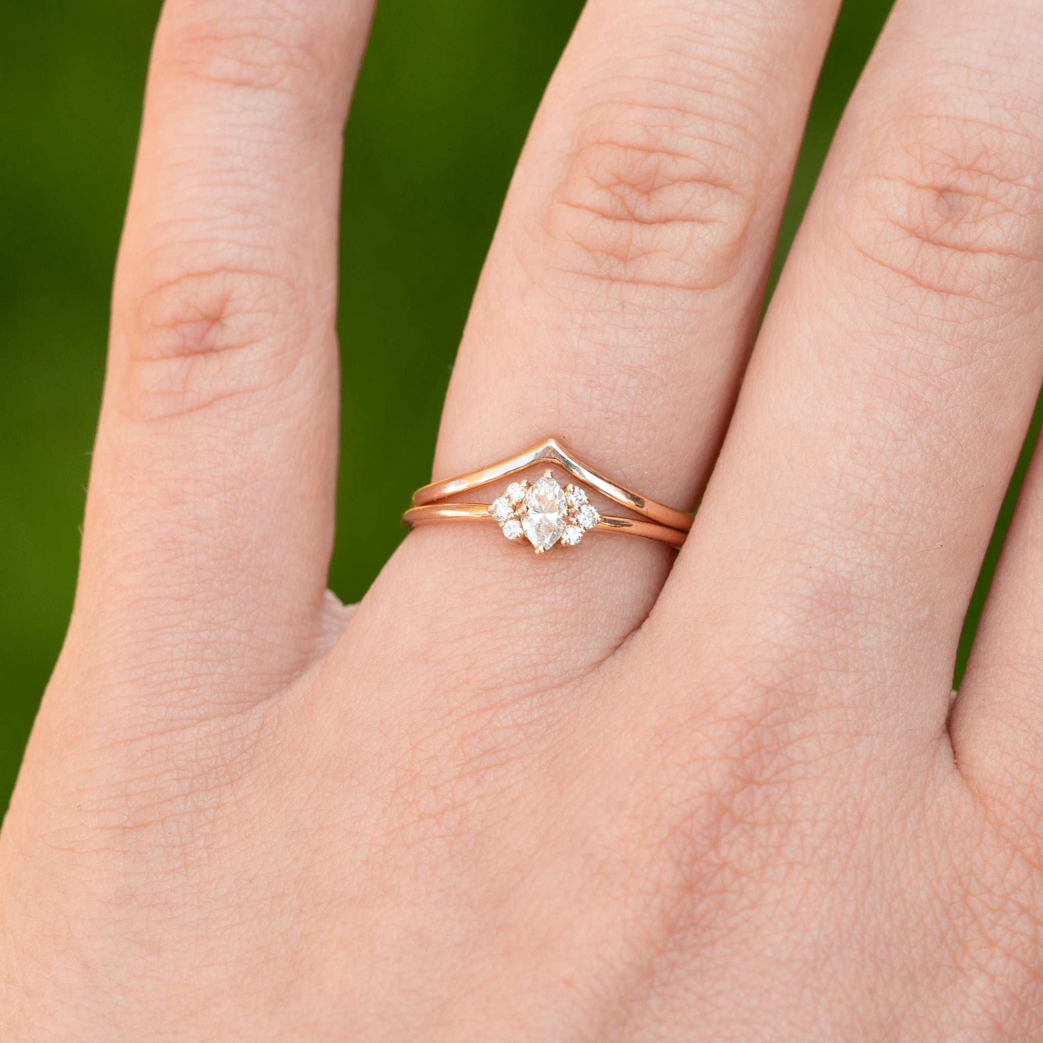 Viola - Ring 18K  Marquise Cluster Diamond Ring