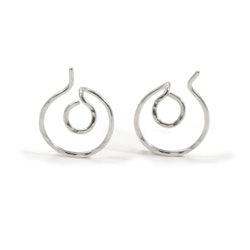 Second Hand Ear Jacket - Earring Circle Recycle Silver