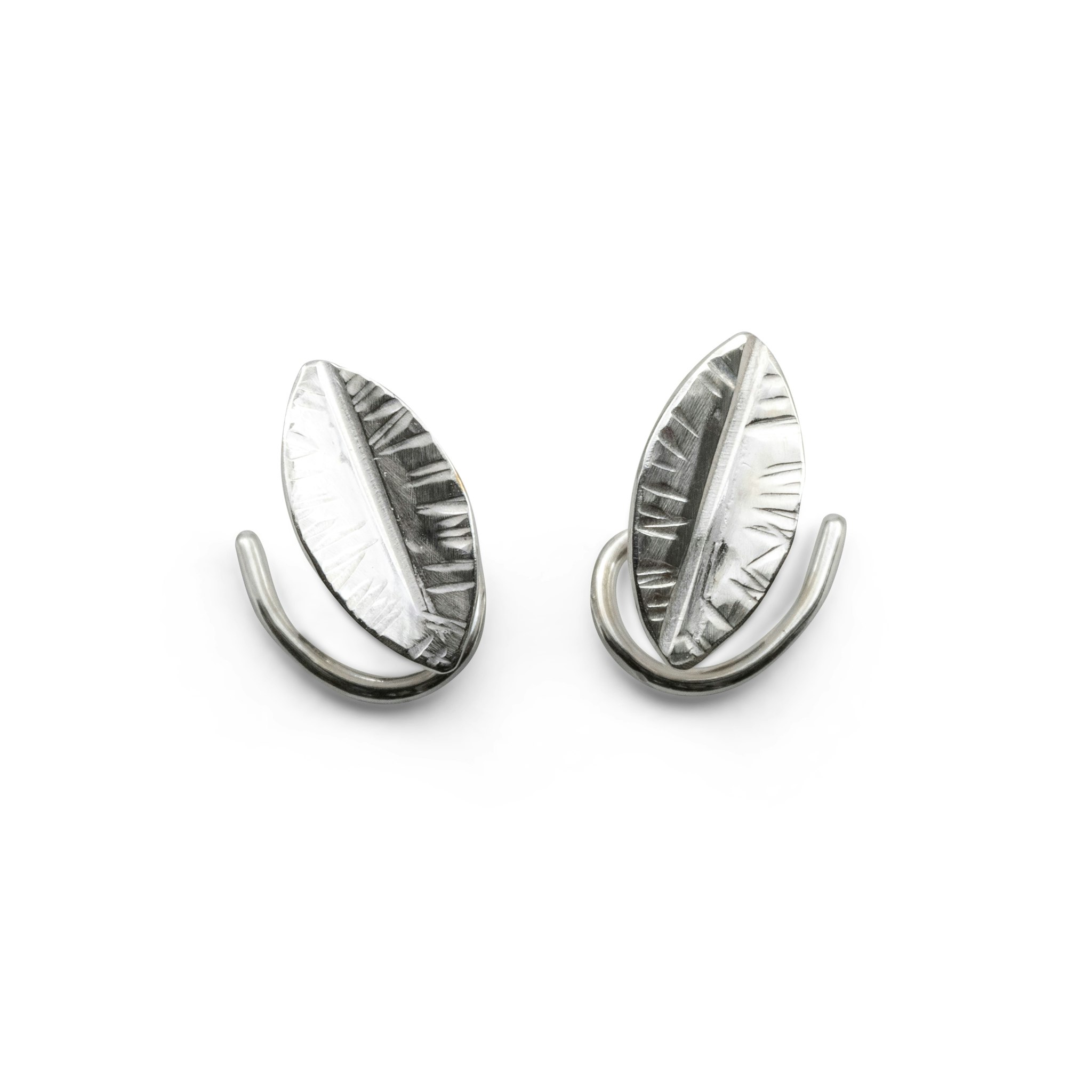 Leaf Comfort Earring Recycled Sterling Silver