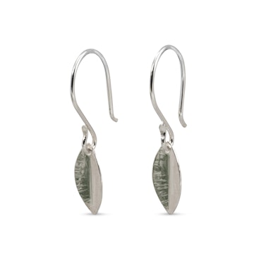 Leaf Earrings Recycled Sterling Silver