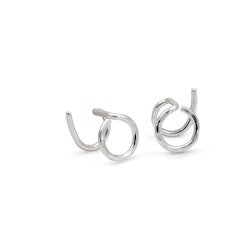 Second Hand Circle Comfort Earring Recycled Sterling Silver
