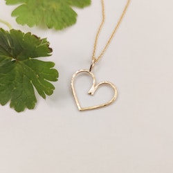 18K Heart Necklace Recycled Gold