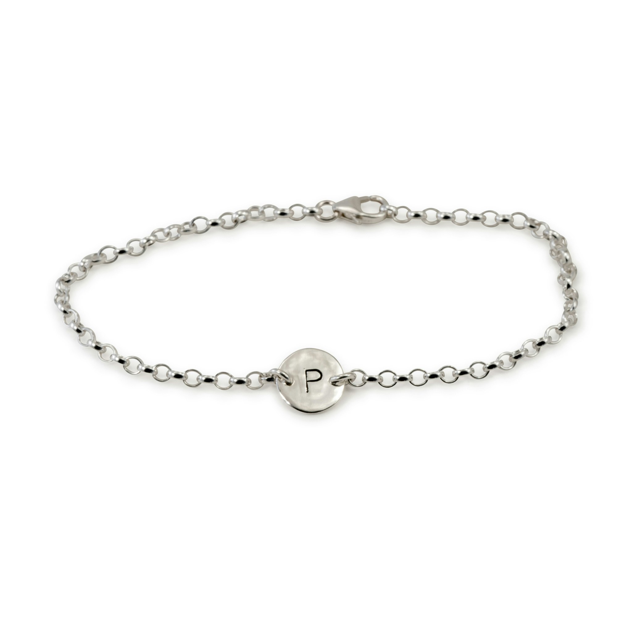 Letter Charm Bracelet Recycled Sterling Silver