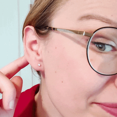 Moissanite Comfort Small Earring Recycled Sterling Silver