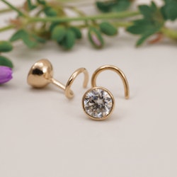 18K 1 Ct Diamond Comfort Earrings Large Recycled Gold