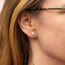 18K 1 Ct Diamond Comfort Earrings Large Recycled Gold
