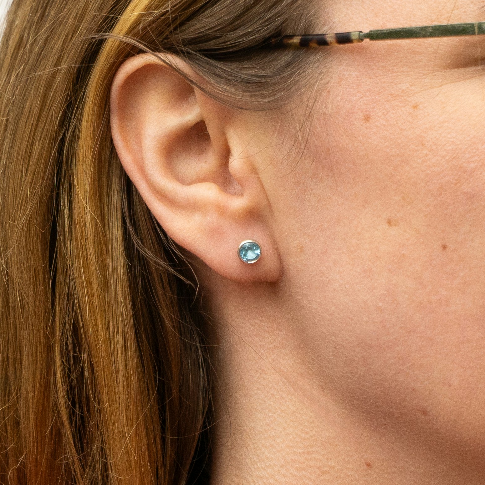 Topaz Comfort Large Earrings Recycled Sterling Silver