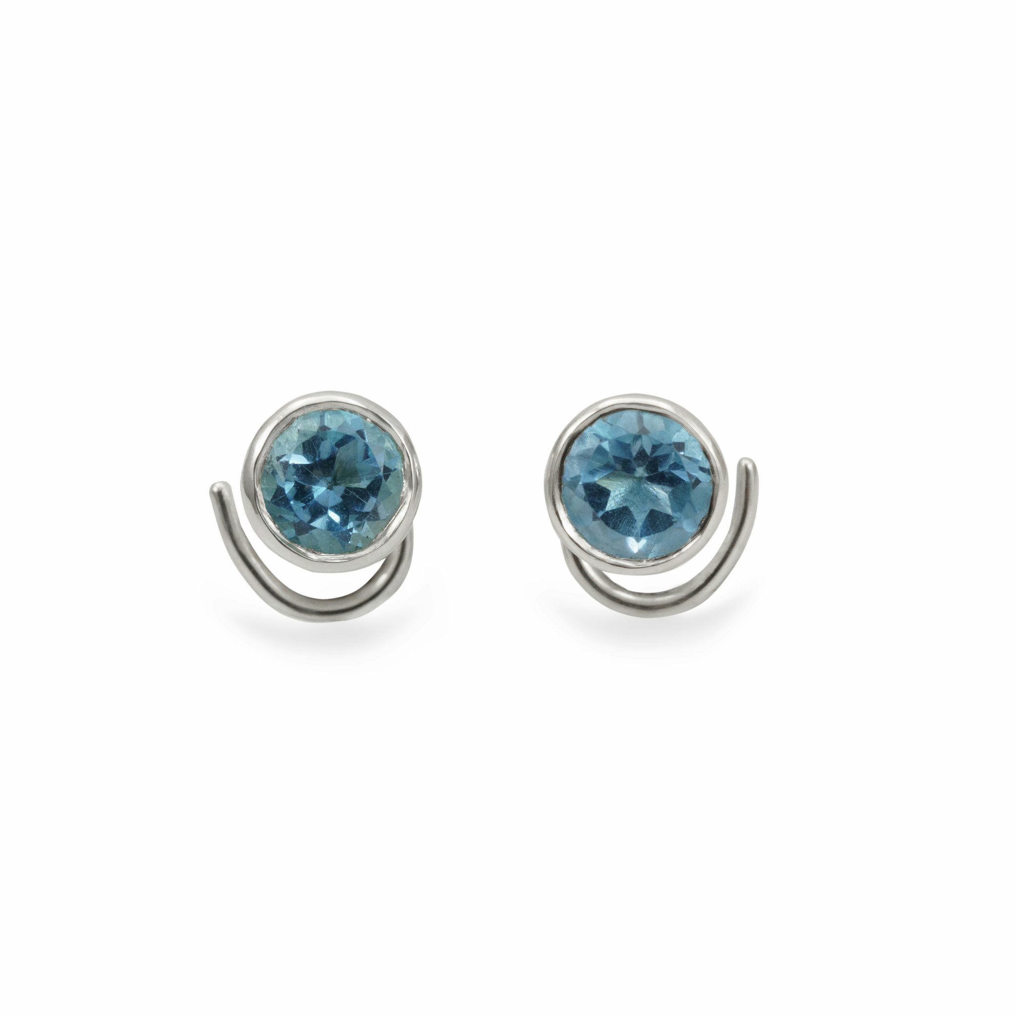 Topaz Comfort Large Earrings Recycled Sterling Silver