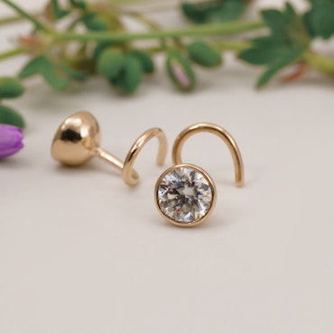 18K Moissanite Comfort Large Earrings Recycled Gold 1 ct