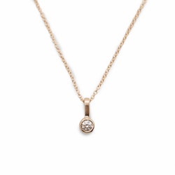 18K Moissanite Pendant -Necklace Recycled Gold
