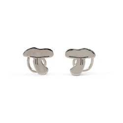 Mushroom Comfort - Earrings Recycled Sterling Silver Porcini