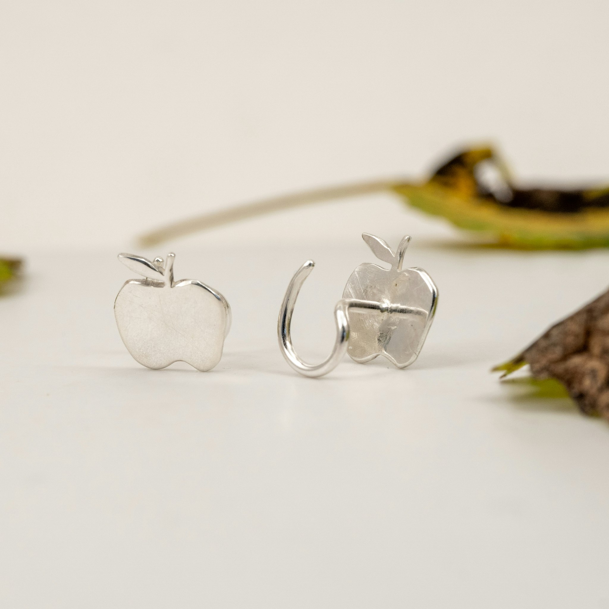 Apple Comfort - Earrings Recycled Sterling Silver