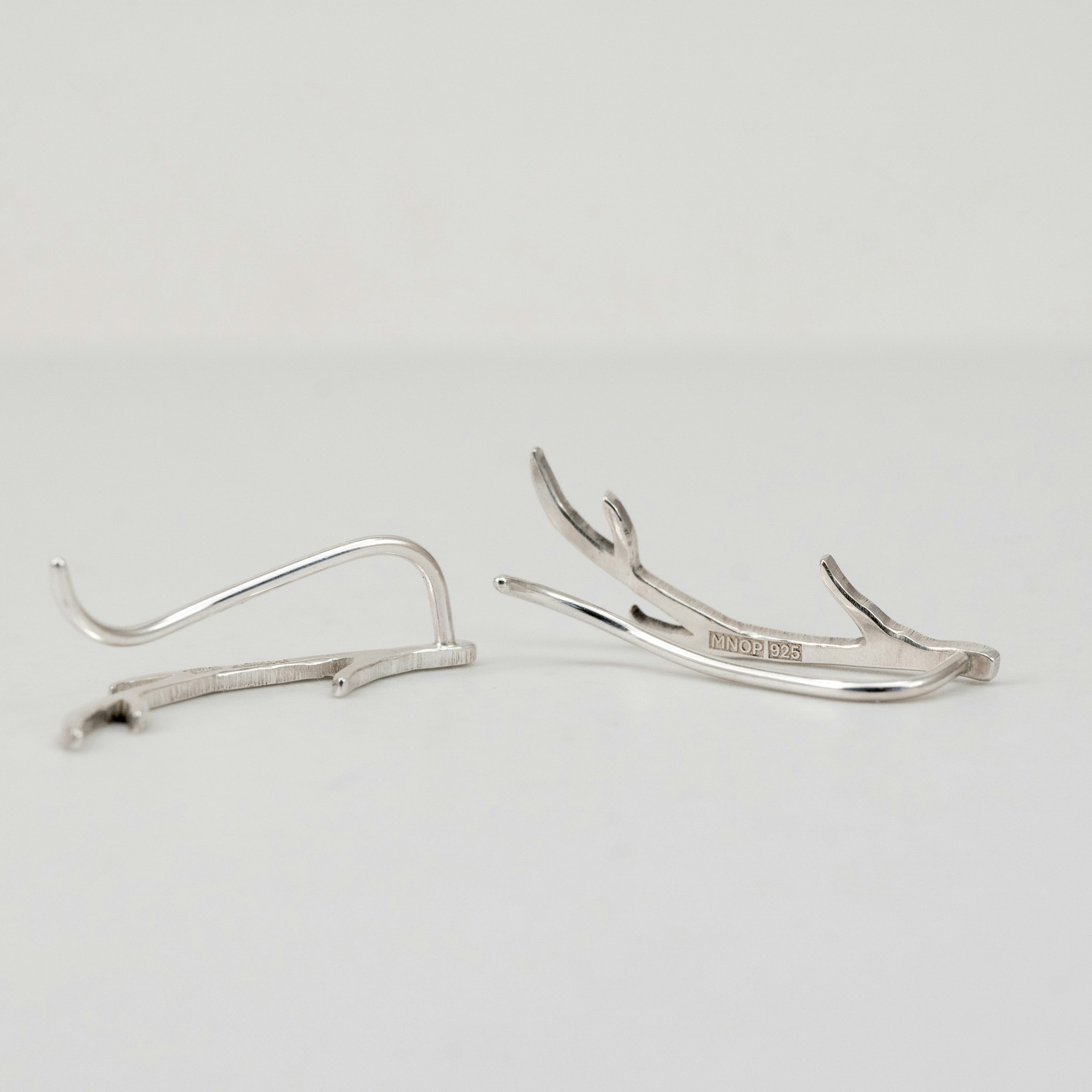 Antler Climber – Earrings Recycled Sterling Silver