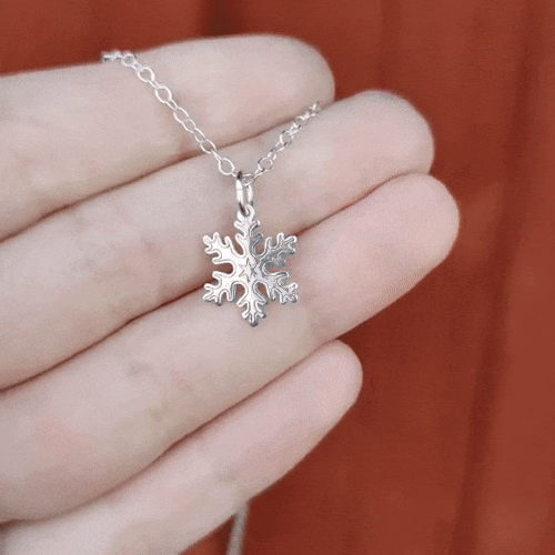 Snowflake Bundle - Comfort Earrings and Necklace Recycled Sterling Silver