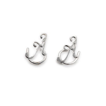 Cursive Comfort - Initialen oorbellen gerecycled sterling zilver