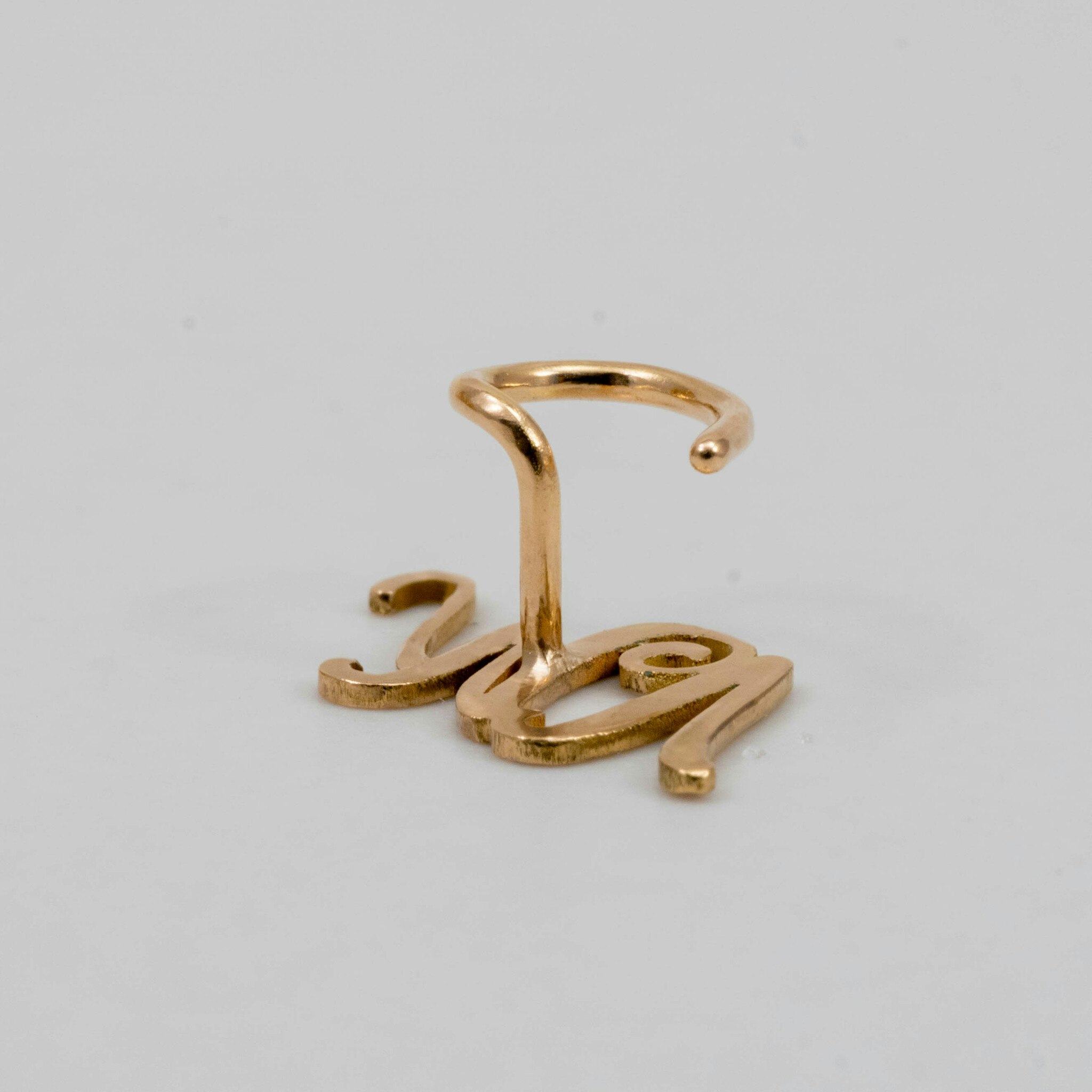 18K Cursive Comfort - Initial Earrings Recycled Gold
